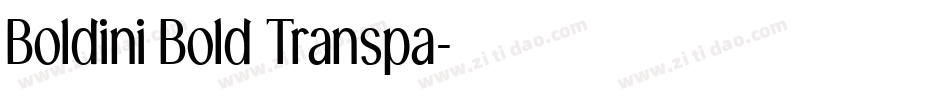 Boldini Bold Transpa字体转换
